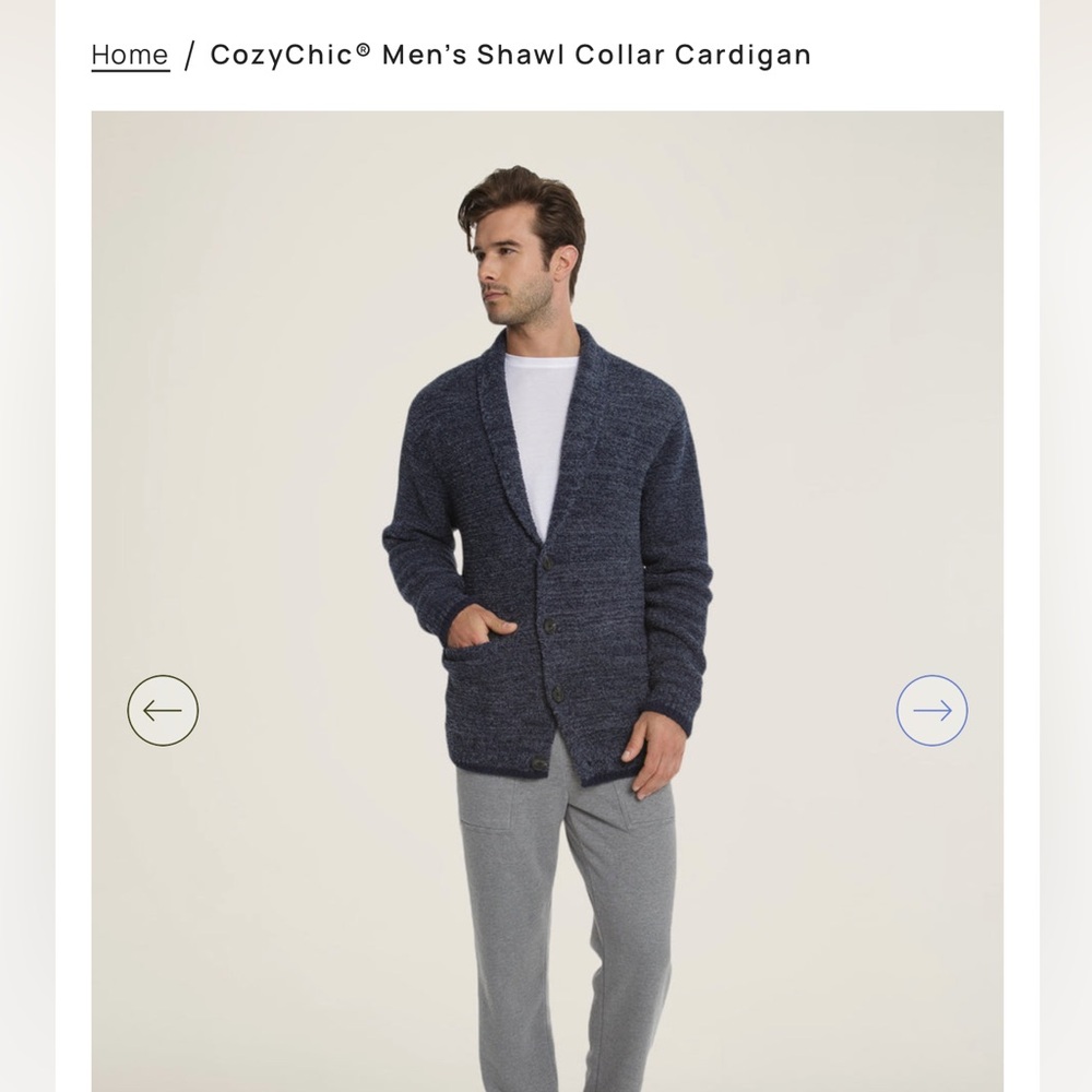 Barefoot Dreams CozyChic® Men's Shawl Collar Cardigan